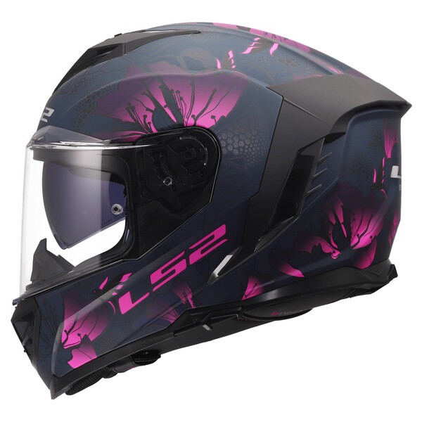 [1681803463XL] Casco Moto Integral LS2 FF818 Storm III Burst Negro Rosa (3XL)