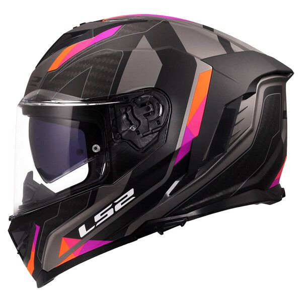 [1681804073XL] Casco Moto Integral LS2 FF818 Storm III Sporty Gris Morado (3XL)