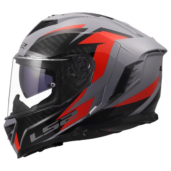 [1681805063XL] Casco Moto Integral LS2 FF818 Storm III Dynamo Gris Rojo (3XL)