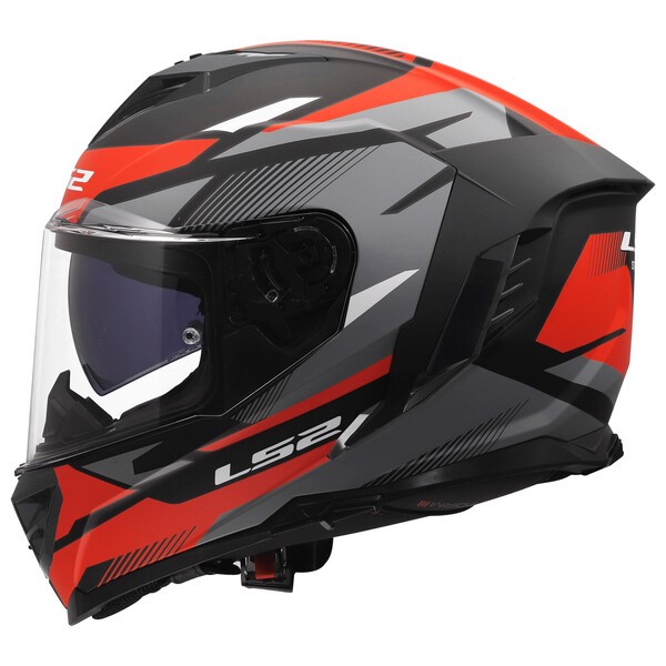 [1681806313XL] Casco Moto Integral LS2 FF818 Storm III Komai Negro Rojo (3XL)