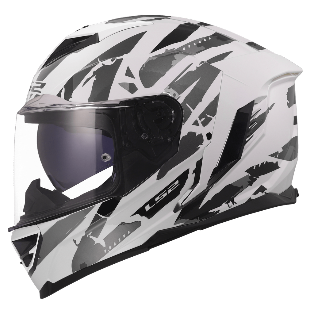 [1681807023XL] LS2 FF818 STORM III KAOS Blanco Gris (3XL)