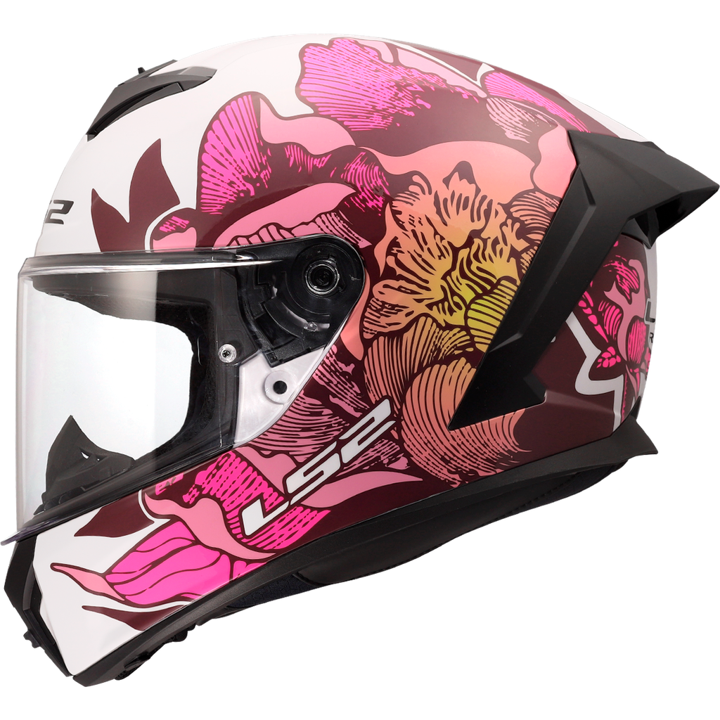 LS2 FF820 RAPID III POPPIES II Blanco Rosa