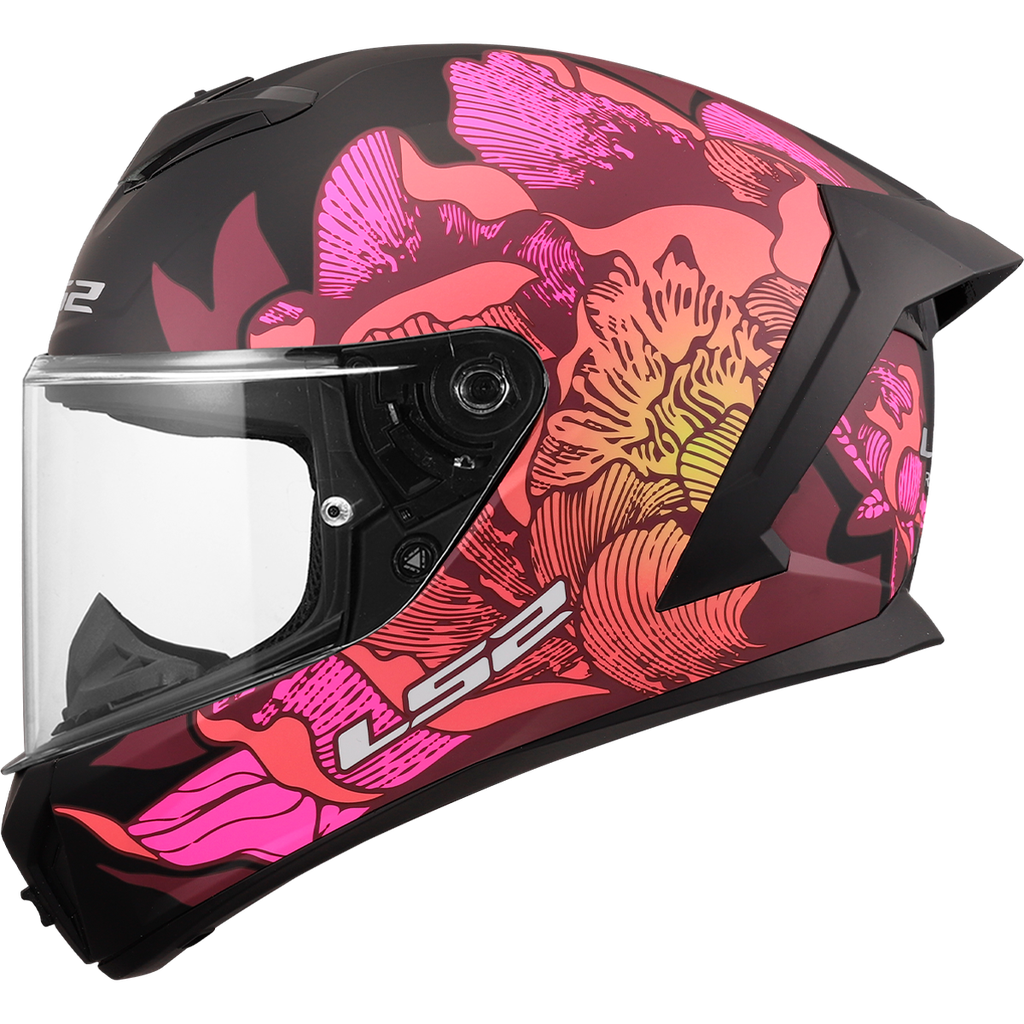 LS2 FF820 RAPID III POPPIES II Negro Rosa