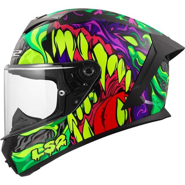 Casco Moto Integral LS2 FF820 Rapid III Lycant Morado Verde