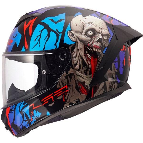 [1682007263XL] Casco Moto Integral LS2 FF820 Rapid III Zombie II Negro Rojo Azul (3XL)