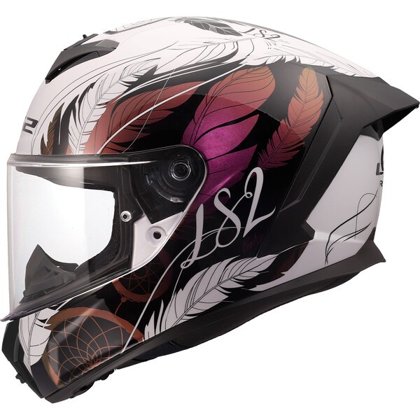 Casco Moto Integral LS2 FF820 Rapid III Boho Blanco Negro Rosa