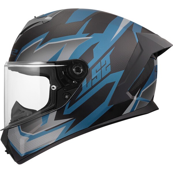 Casco Moto Integral LS2 FF820 Rapid III Xtrem Negro Azul Petróleo