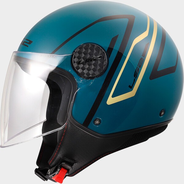 [365586342L] Casco Moto Jet LS2 OF558 Sphere Lux II Minim Azul Teal (L)