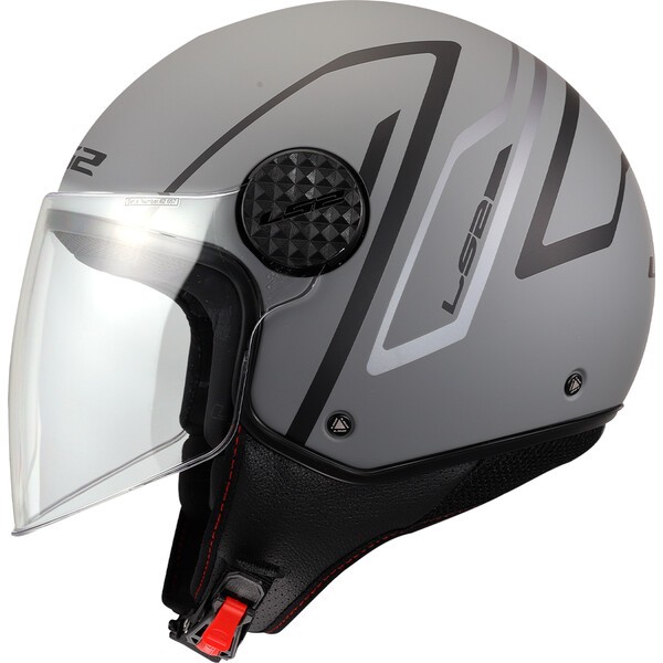 Casco Moto Jet LS2 OF558 Sphere Lux II Minim Negro Gris
