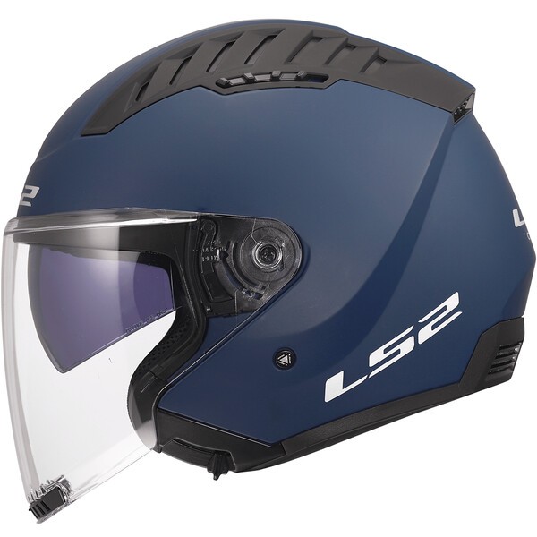 [366001023L] Casco Moto Jet LS2 OF600 Copter II Sólido Mate Navy Azul (L)