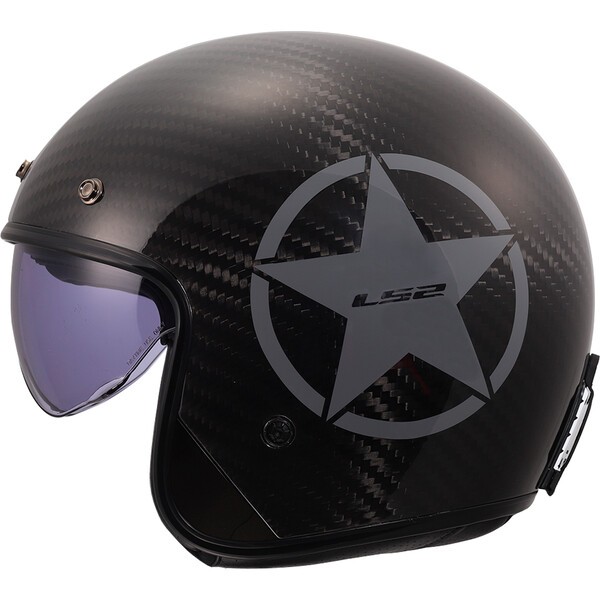 Casco Moto Jet LS2 OF601 Bob II C Star Gris