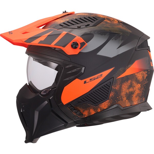 [366062551L] Casco Moto Jet LS2 OF606 Drifter Gas Gris Naranja (L)