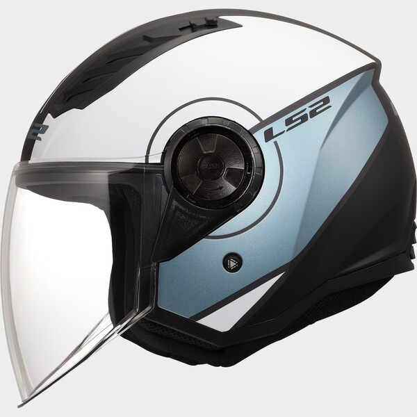 [3661620213XL] Casco Moto Jet LS2 OF616 Airflow II Cover Gris Azul (3XL)