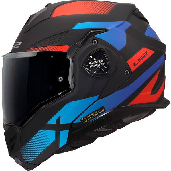 Casco Moto Modular LS2 FF901 Advant X Nova Negro Rojo Azul