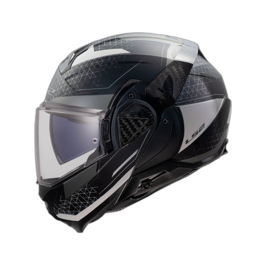 [569102102XXS] Casco Moto Modular LS2 FF910 Advant II Triple Blanco Azul Rojo