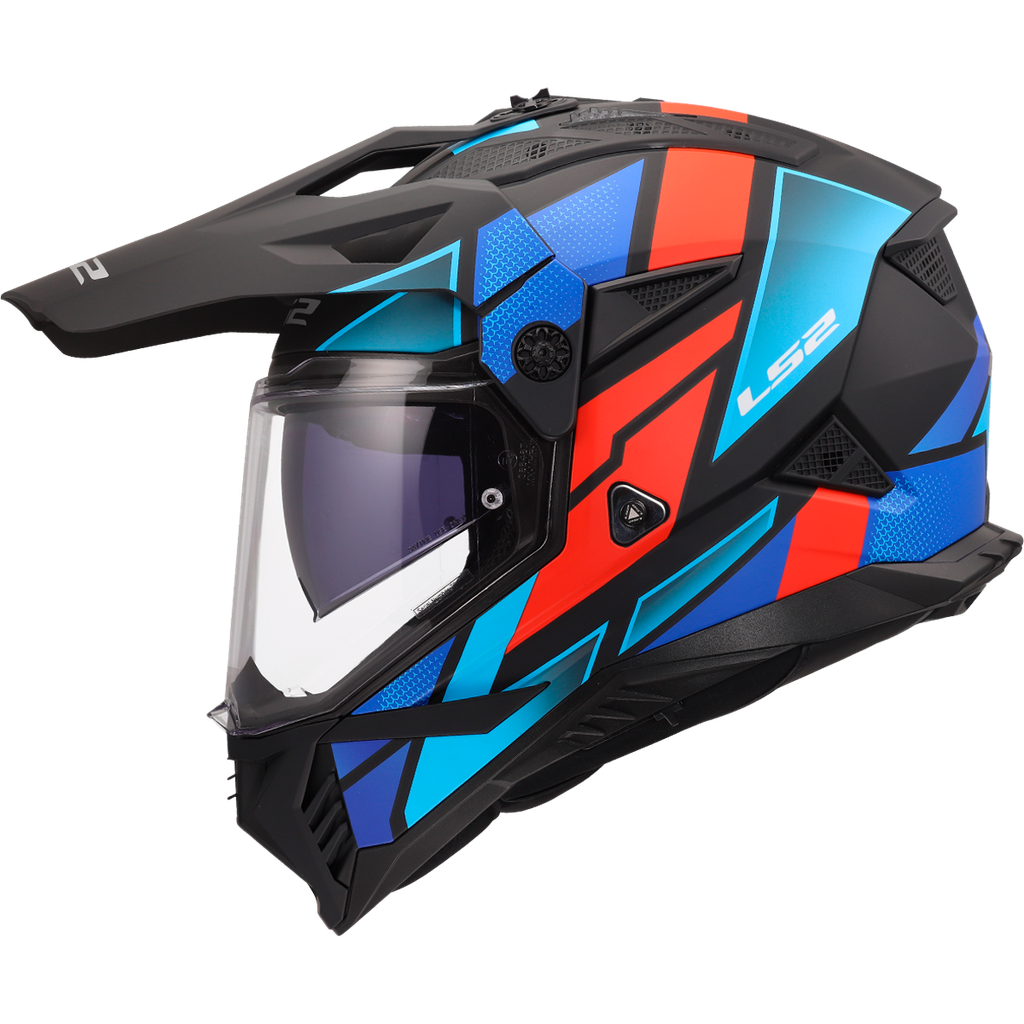 [4670227113XL] LS2 MX702 PIONEER II BLOCK BLUE-06 Negro Rojo (3XL)