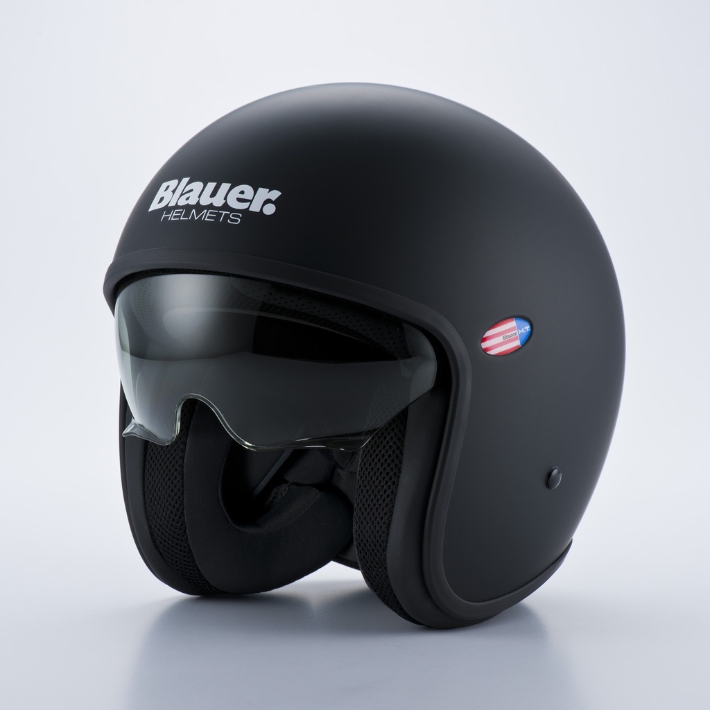 Casco Jet Blauer Pilot 06 Monocolor