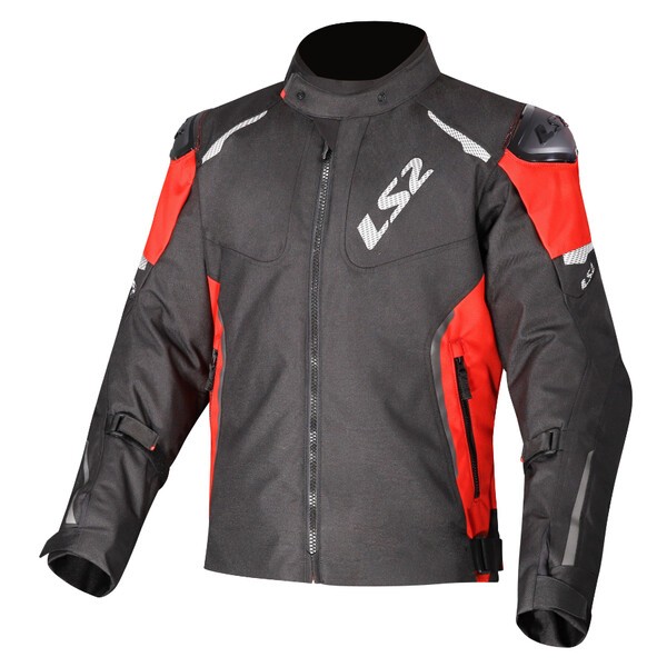 [64320W01323XL] LS2 Zoom Man Jacket Black Red (3XL)