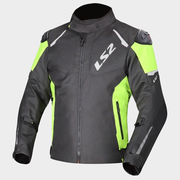 [64320W01543XL] Chaqueta Moto LS2 Zoom Hombre Negro Amarillo (3XL)