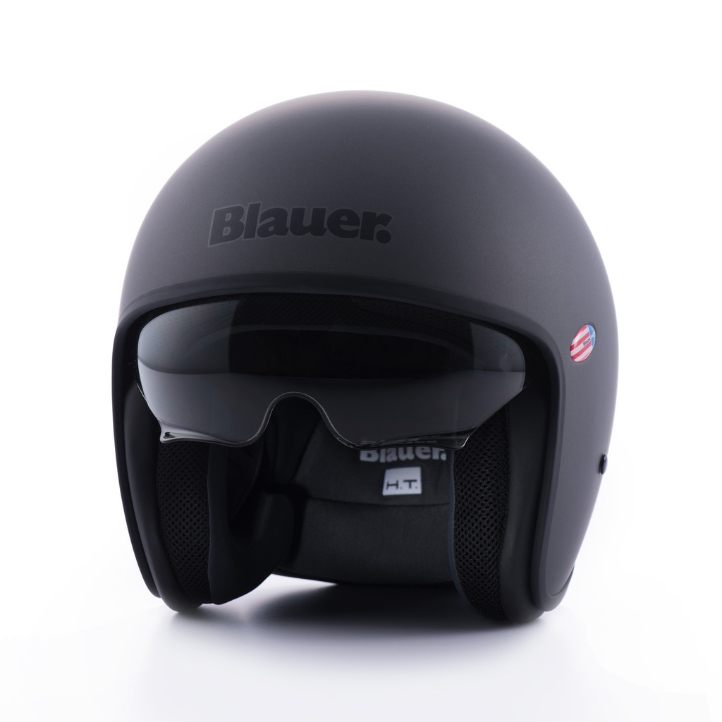 Casco Jet Blauer Pilot 06 Monocolor Titanio Mate