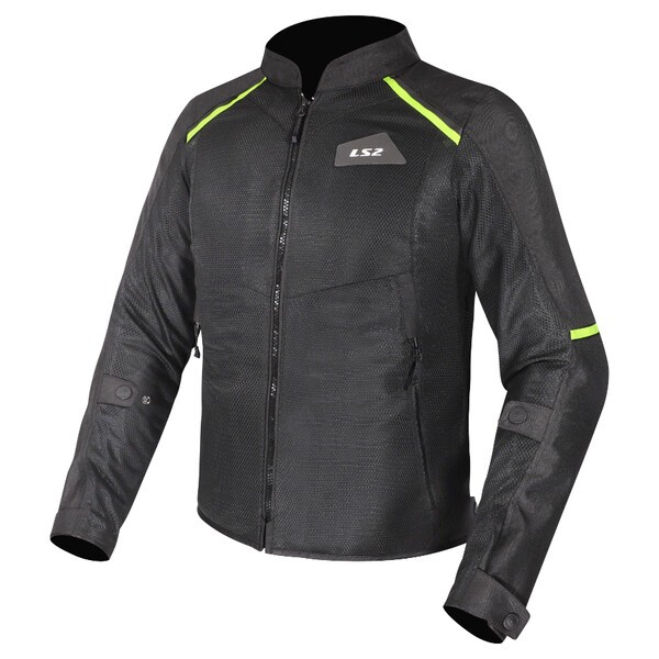 Chaqueta Moto LS2 Breeze Hombre Negro Amarillo