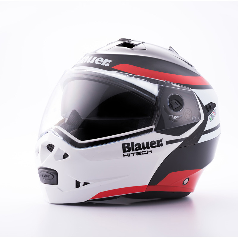 Casco Modular Blauer Sky 2 Negro Rojo Blanco