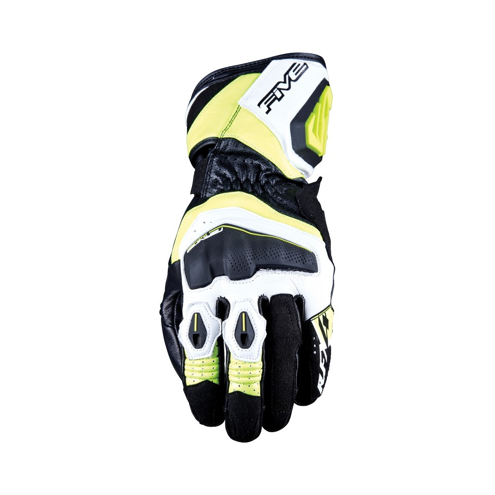 GUANTES FIVE RFX4 EVO BLANCO / AMARILLO FLUOR