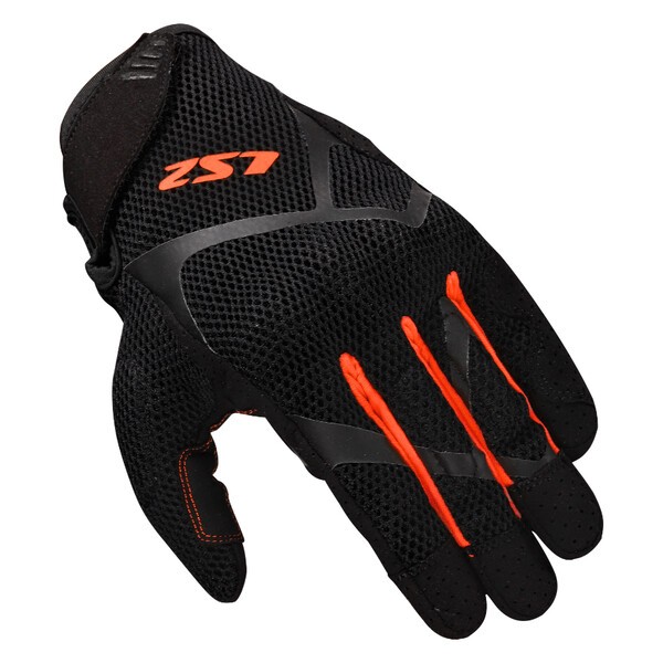 [70071S0132L] Guantes Hombre LS2 RAY II Negro Rojo (L)