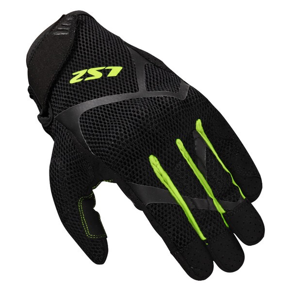 [70071S0154L] Guantes Hombre LS2 RAY II H-V Negro Amarillo (L)