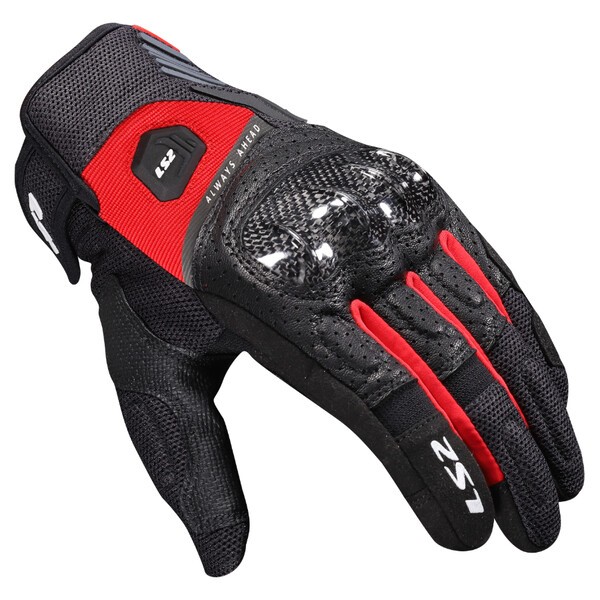Guantes Hombre LS2 ATOM Negro Rojo