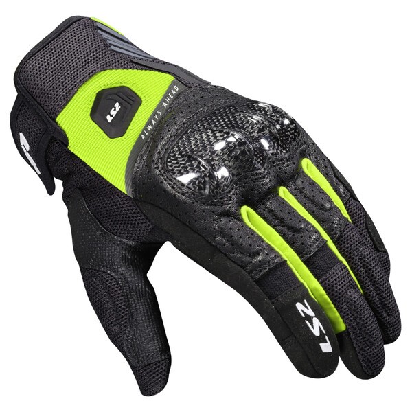Guantes Hombre LS2 ATOM H-V Negro Amarillo