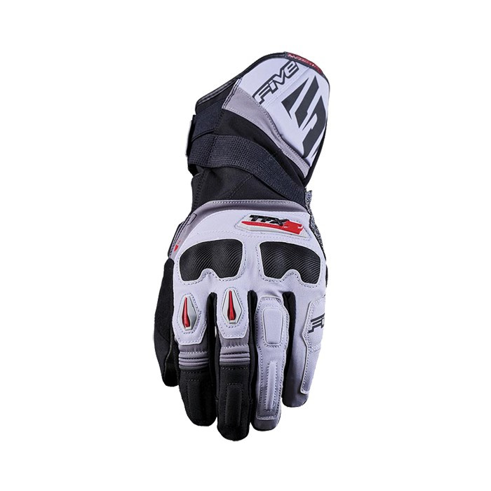 GUANTES FIVE TFX2 WP GRIS / GRIS / ROJO