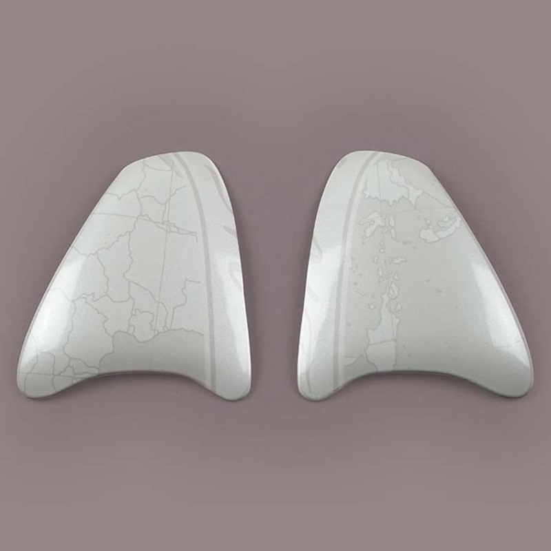 ARAI Cubiertas laterales ARAI (Sistema VAS-Z), HARADA TOUR Blanco Blanco