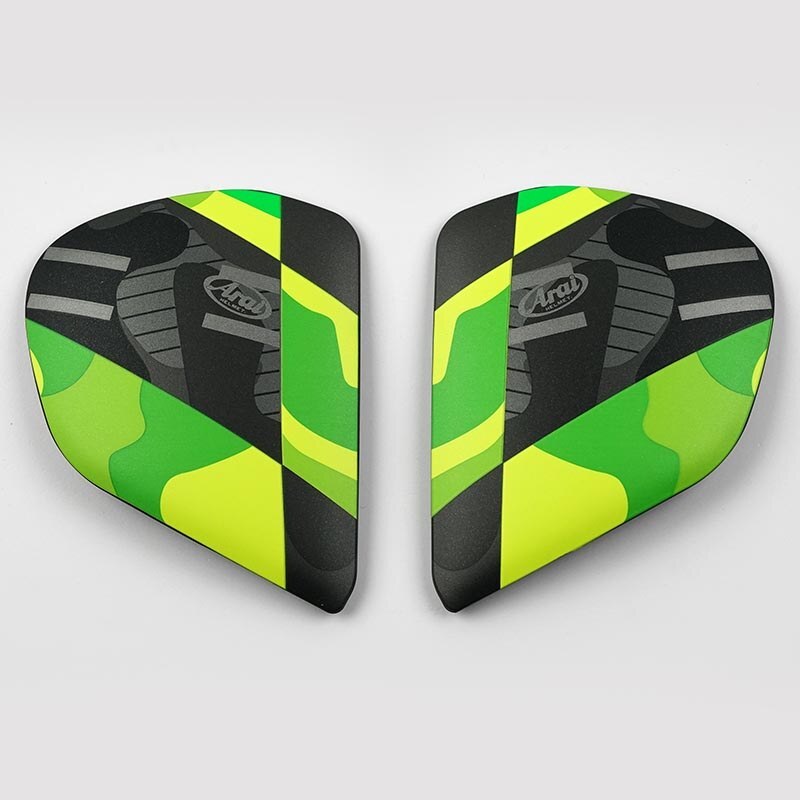[55025594] ARAI Cubiertas laterales ARAI PATCH Amarillo Flúor (Compatible sistema VAS-V) Amarillo flúor & Amarillo neón