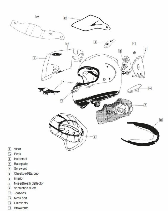 ARAI Interior casco ARAI (IV/V - XL/XXL), 10 mm.. Azul