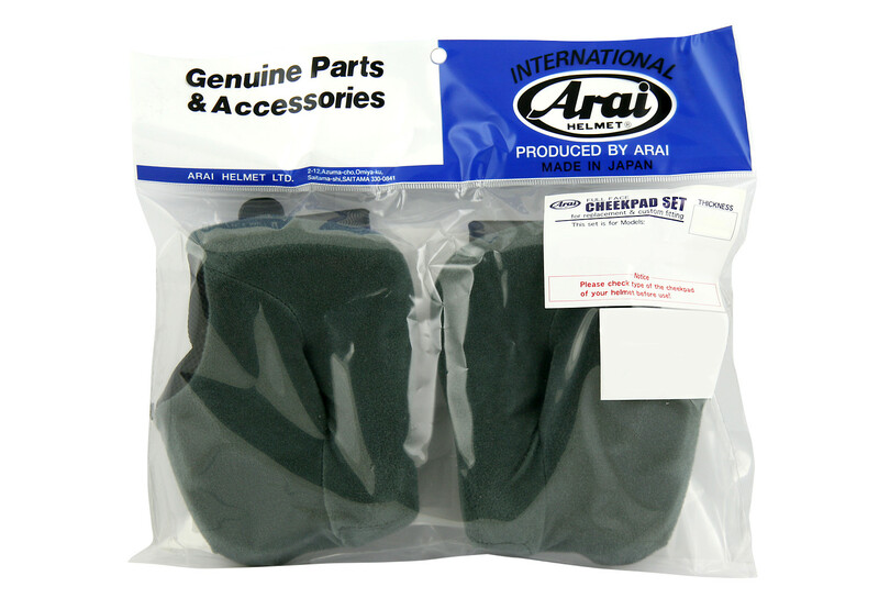 ARAI Carrilleras ARAI (Dry Cool), 30 mm. Gris (Modelos: REBEL/CHASER-V)
