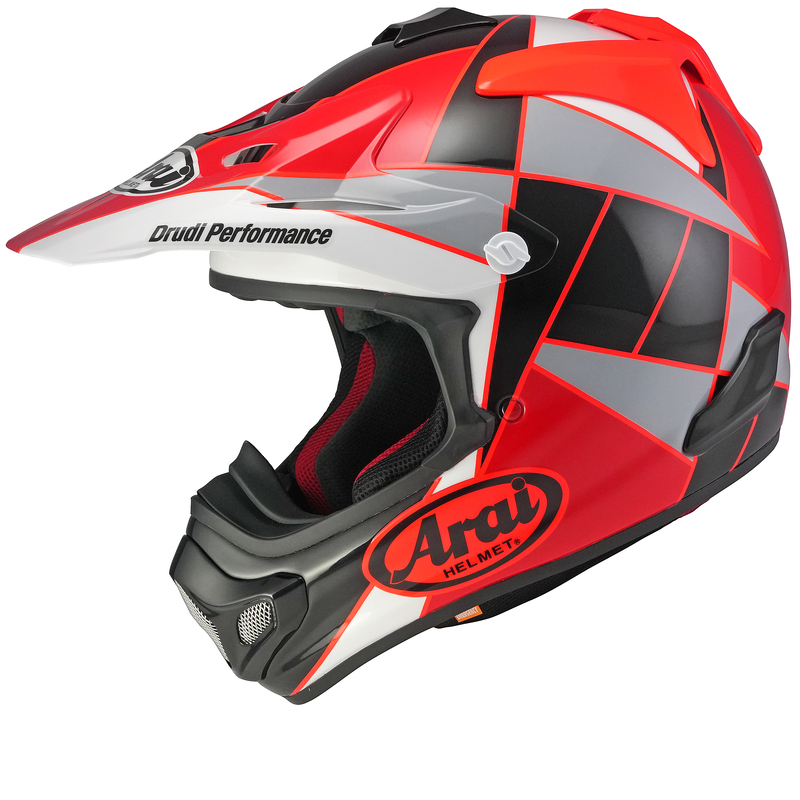 [185-0363-02] ARAI Casco ARAI MX-V EVO Peak - rojo - S Gris & Negro & Rojo & Rojo
