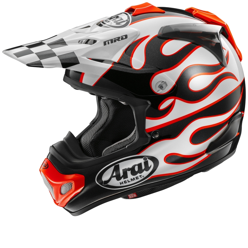 ARAI Casco ARAI MX-V EVO - Flame White - XS Blanco & Blanco & Negro & Rojo