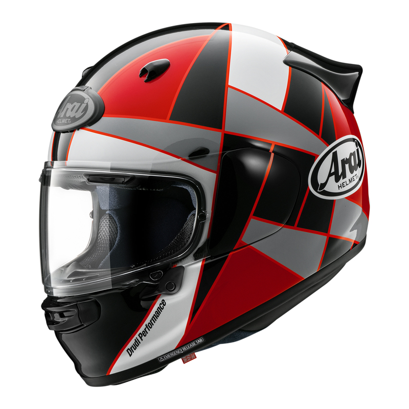 [177-0363-02] ARAI Casco ARAI Quantic - Peak Red - S Blanco & Negro & Rojo & Rojo