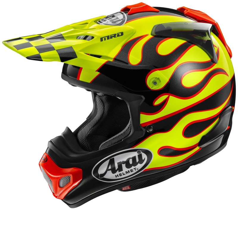 [185-0392-03] ARAI Casco ARAI MX-V EVO - Flame Yellow - XS Amarillo & Amarillo & Negro & Rojo