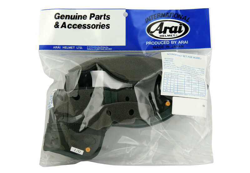 ARAI Interior casco ARAI (I/II - XS/S), 10 mm. Gris (Modelos: REBEL/CHASER-V)