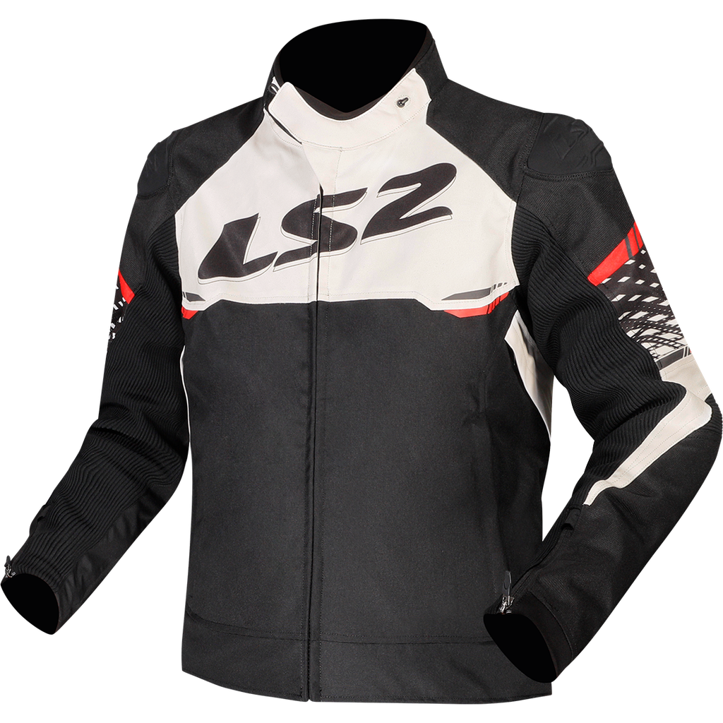 LS2 APEX MAN JACKET BLACK WHITE RED