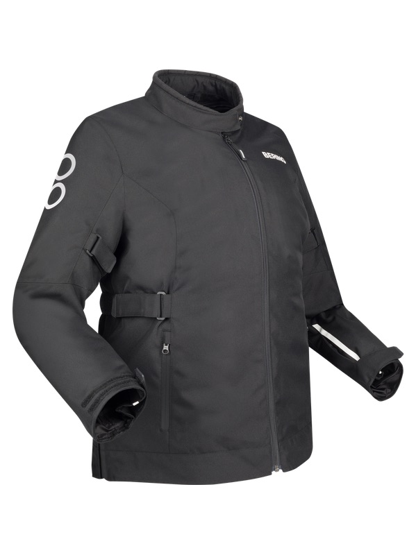 [BTV1059WT2] Bering Long jacket LADY PAMELA QS Black/White (WT2)