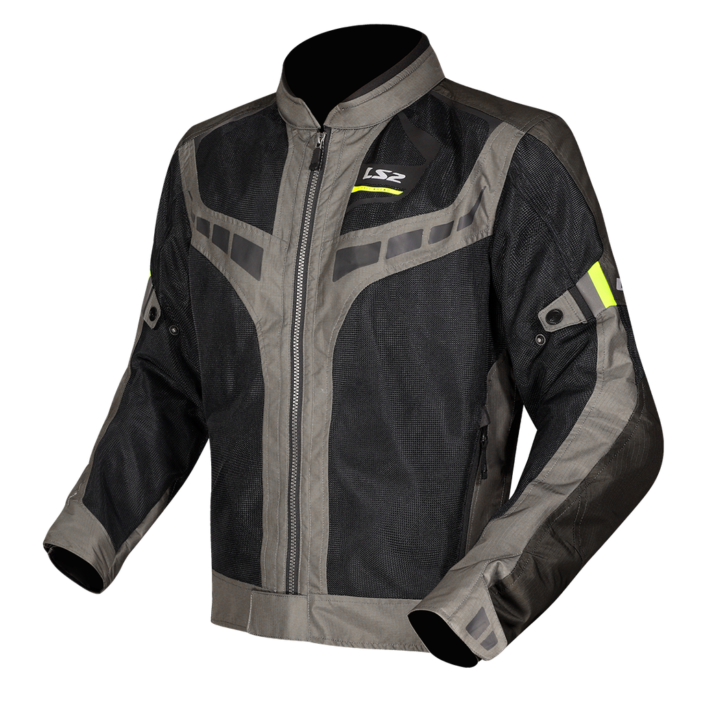 LS2 GARDA AIR MAN JACKET GREEN BLACK H-V YELLOW