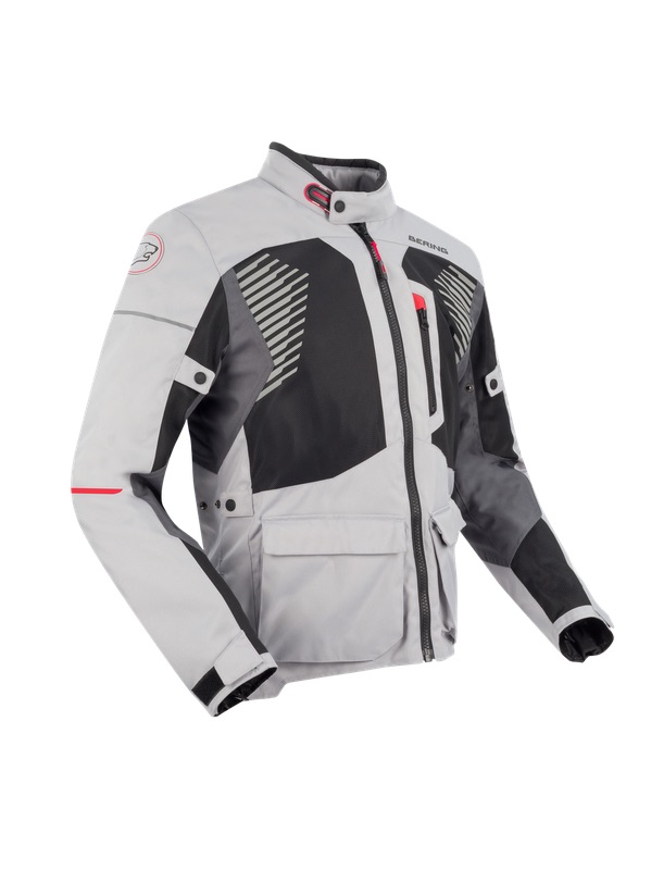 [BTV831S] Chaqueta Bering Bakundu Gris/Negro/Rojo (S)