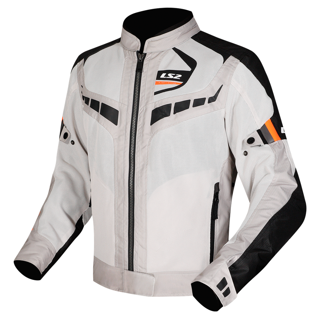 Chaqueta Moto LS2 Garda Air Mujer Negro Gris Naranja