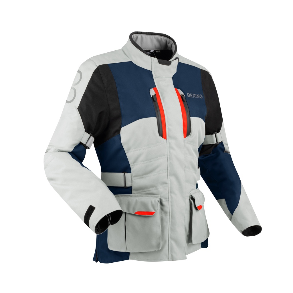 [BTV861T6] Bering Jacket LADY SIBERIA Grey/Blue/Red (T6)
