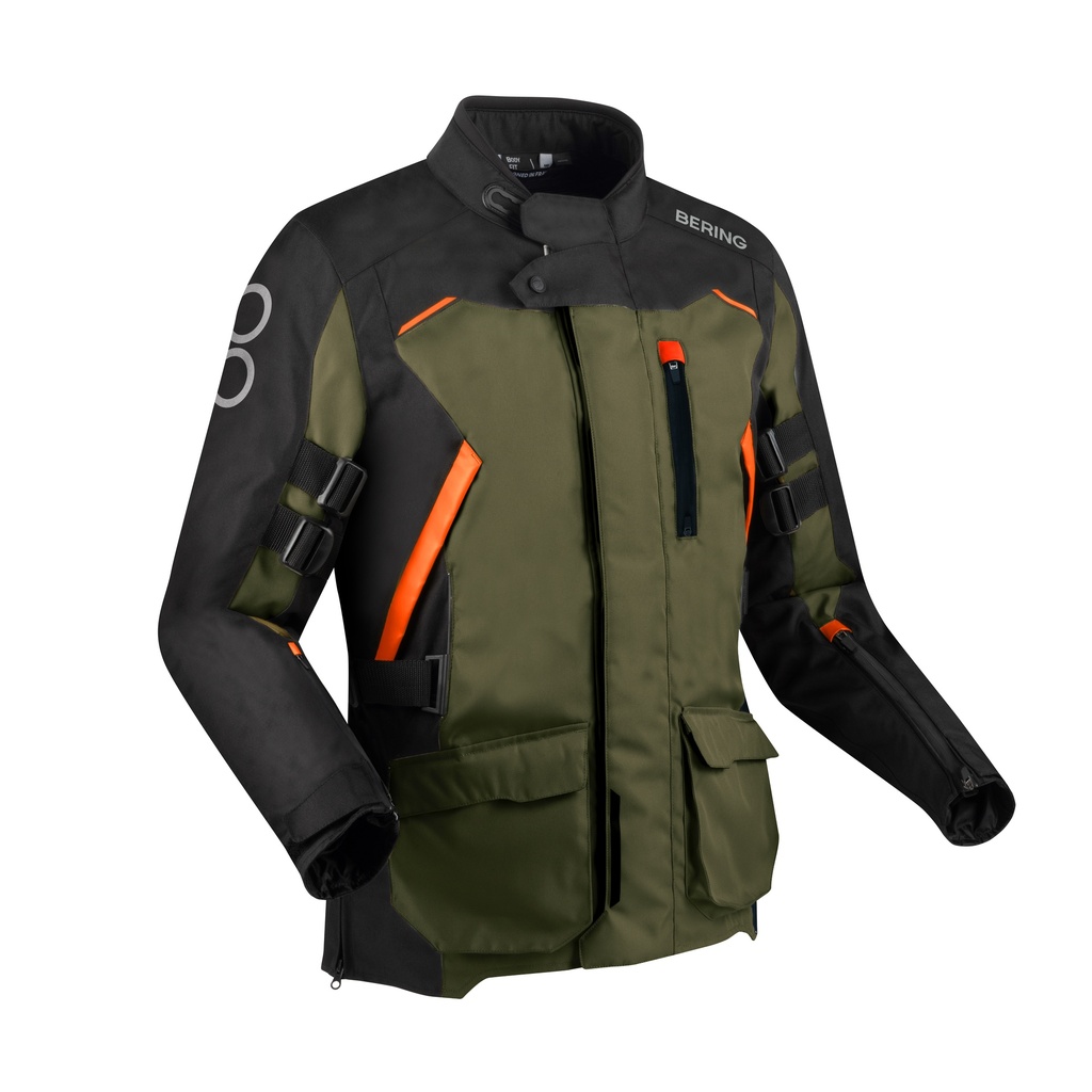 [BTV875S] Bering Jacket ZEPHYR Black/Khaki/Orange (S)