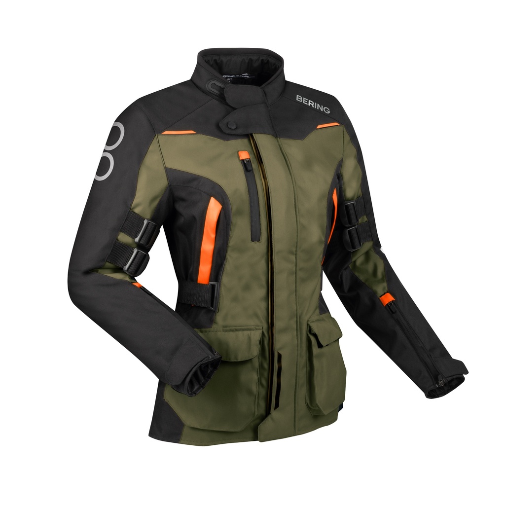 Chaqueta Bering Zephyr Mujer Negro/Caqui/Naranja
