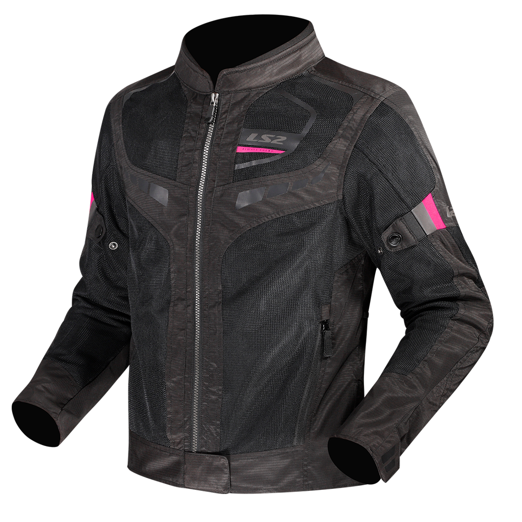 Chaqueta Moto LS2 Garda Air Mujer Negro Rosa